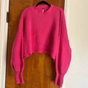 Free People Easy Street Cropped Cotton Sweater